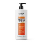 EPICA Amber Shine ORGANIC Шампунь для восстановления и питания с облепиховым маслом, глюконамидом и фосфолипидным комплексом, 1000 мл.